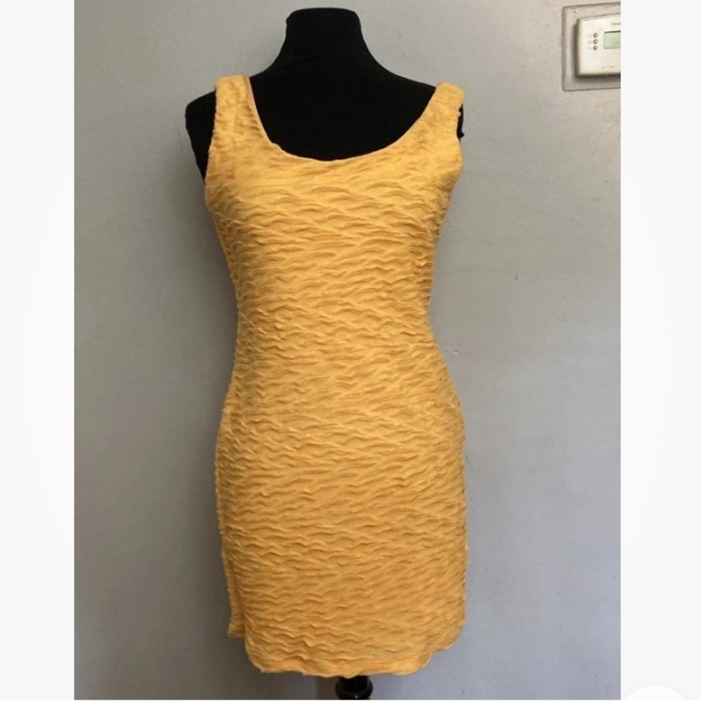 7-8 Fashion Nova Orange Tank Dress Textured Large NWT